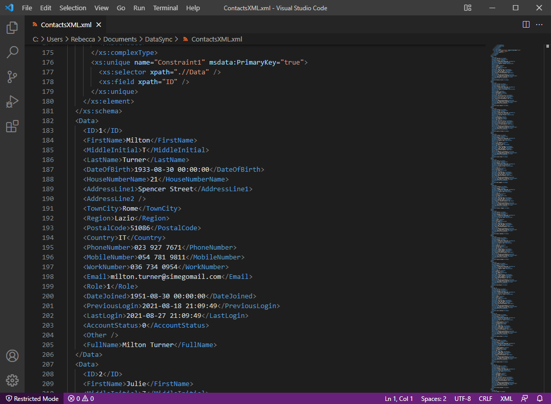 XML Preview