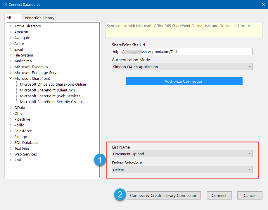 SharePoint Document Library Connection