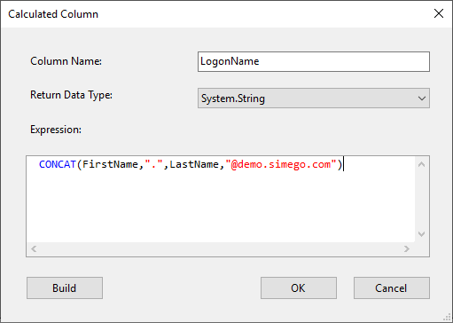 Calculated Column Logon Name