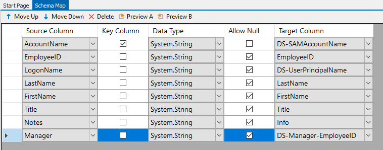 Manager Update Schema