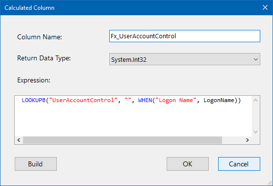 Fx_UserAccountControl Calculated Column