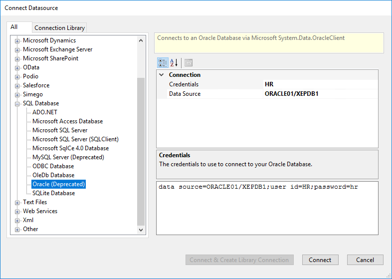 Connect to Oracle Database