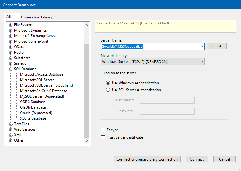 Connect SQL Server