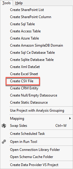 Create CSV File