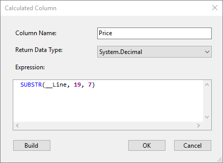 Price Column