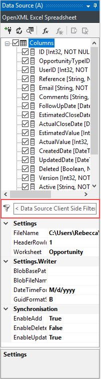 Data Source Filter