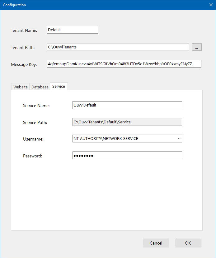 Service Configuration