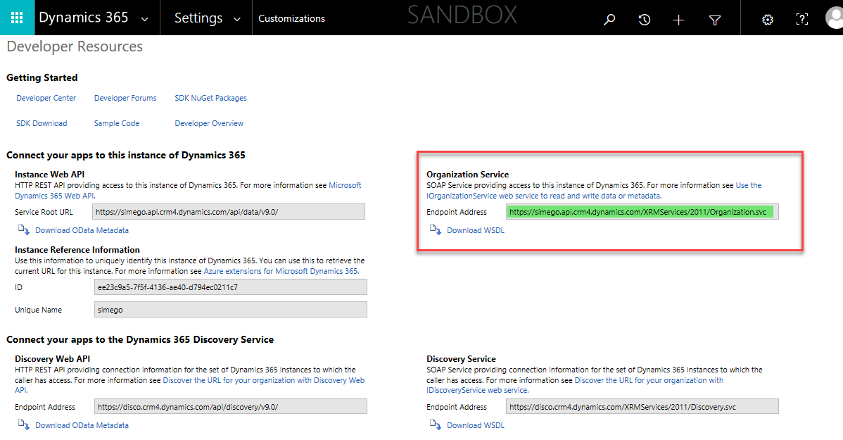 Dynamics 365 Developer Info