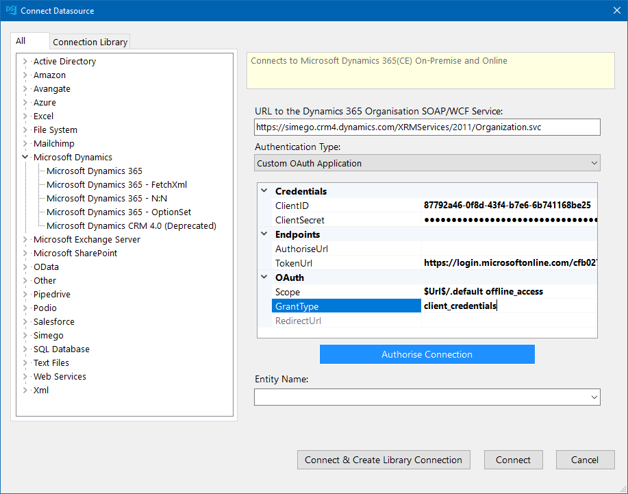 Dynamics 365 Connection