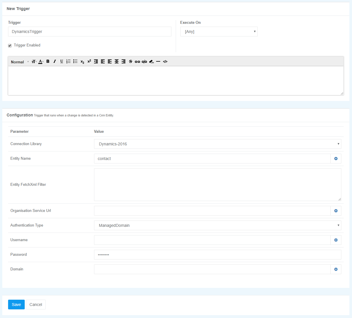 Connection Configure