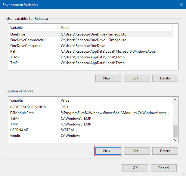 Environment Variables