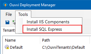 Install SQL Express