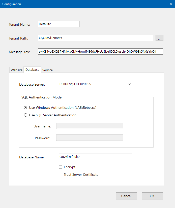 Database Configuration