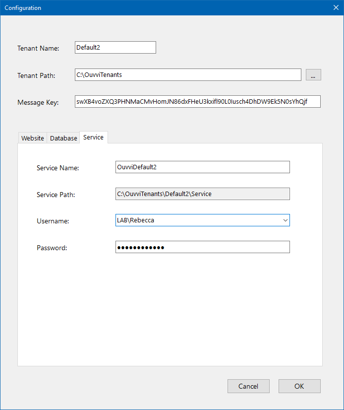 Service Configuration