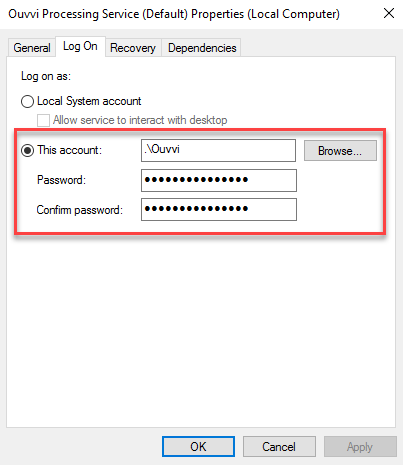 Ouvvi Service Setup