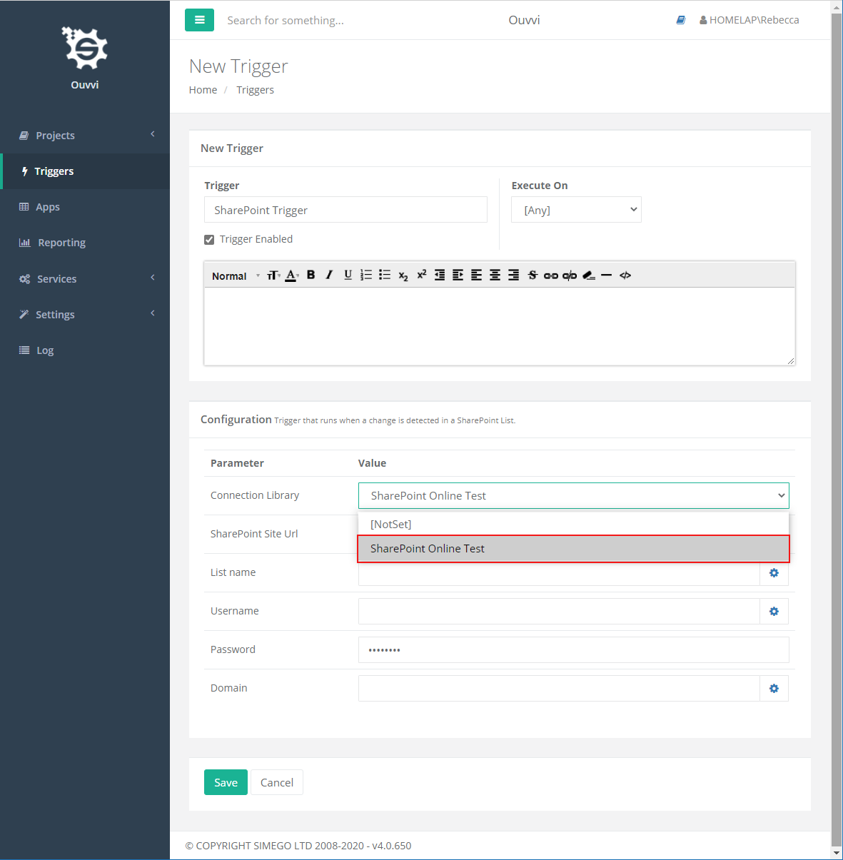 Connection Library SharePoint Trigger