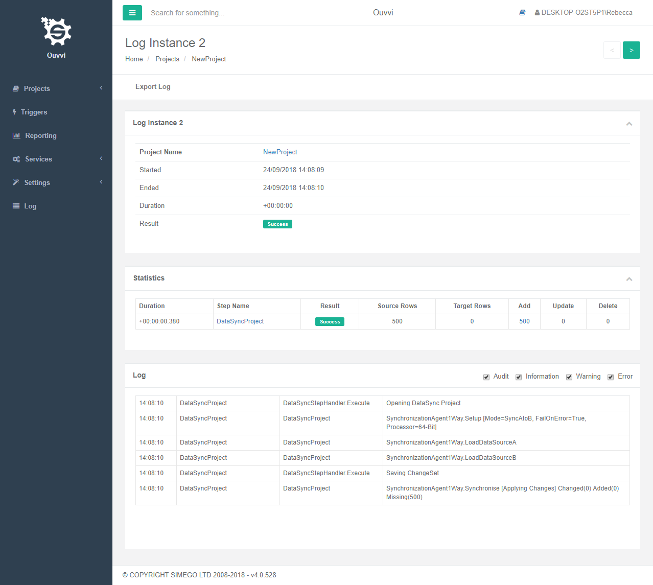 Log Instance