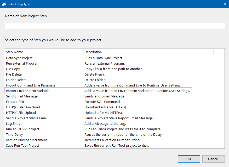 Import Environment Variable