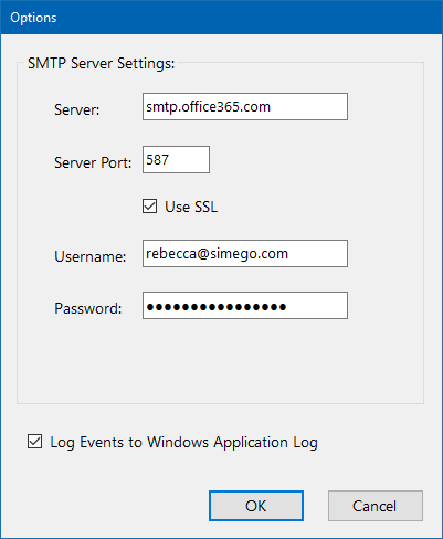 SMTP Settings