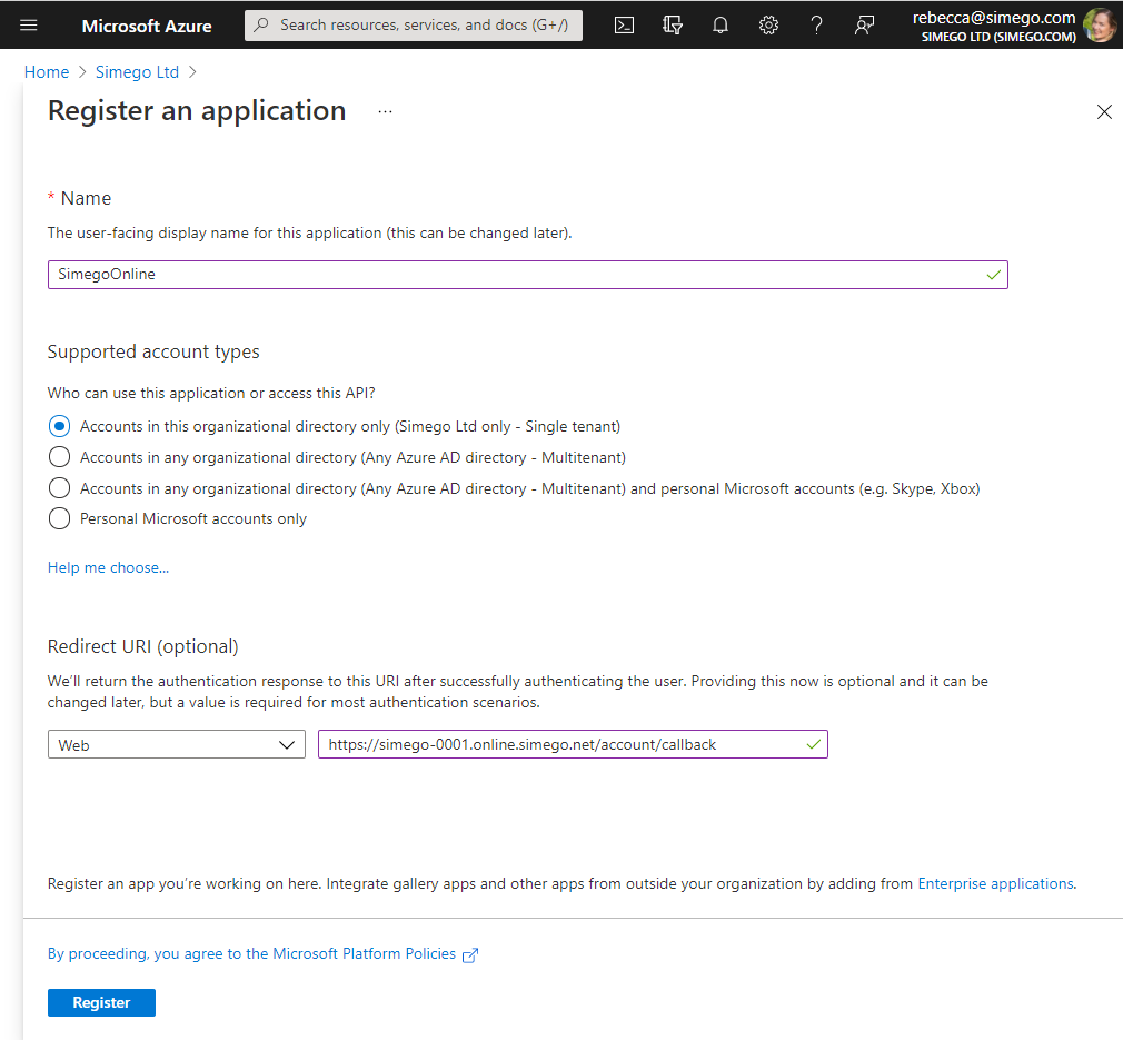 Azure App Registration