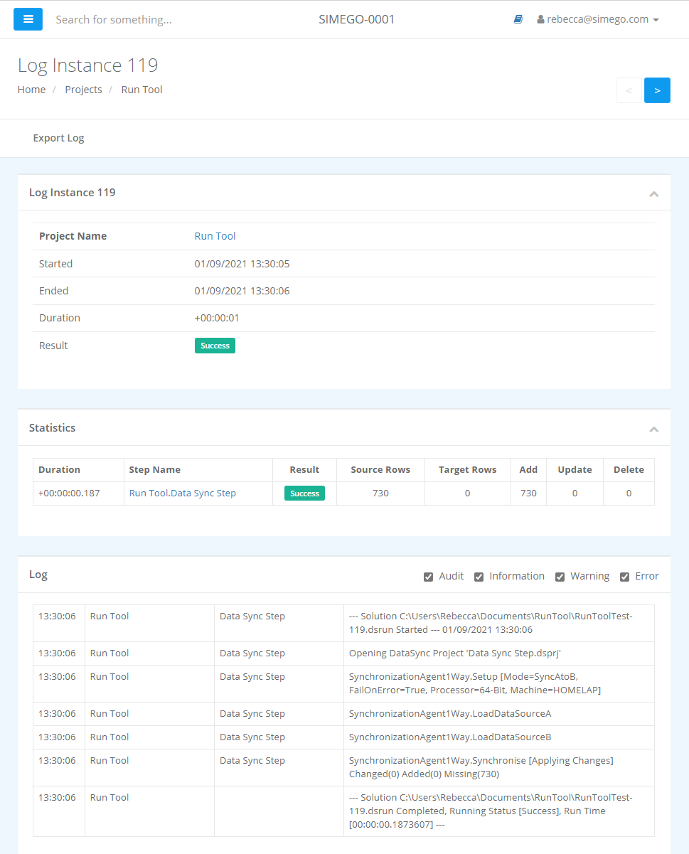 Log Instance