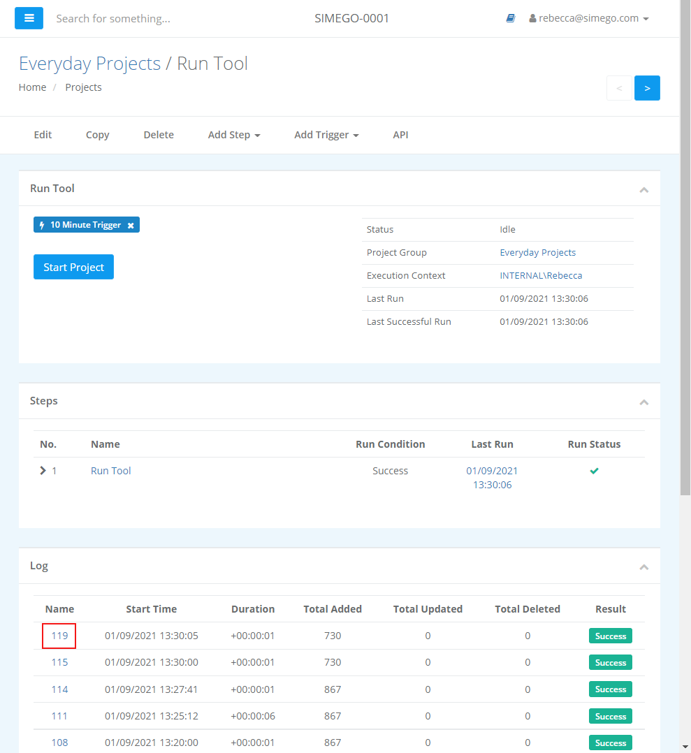 Log Instance